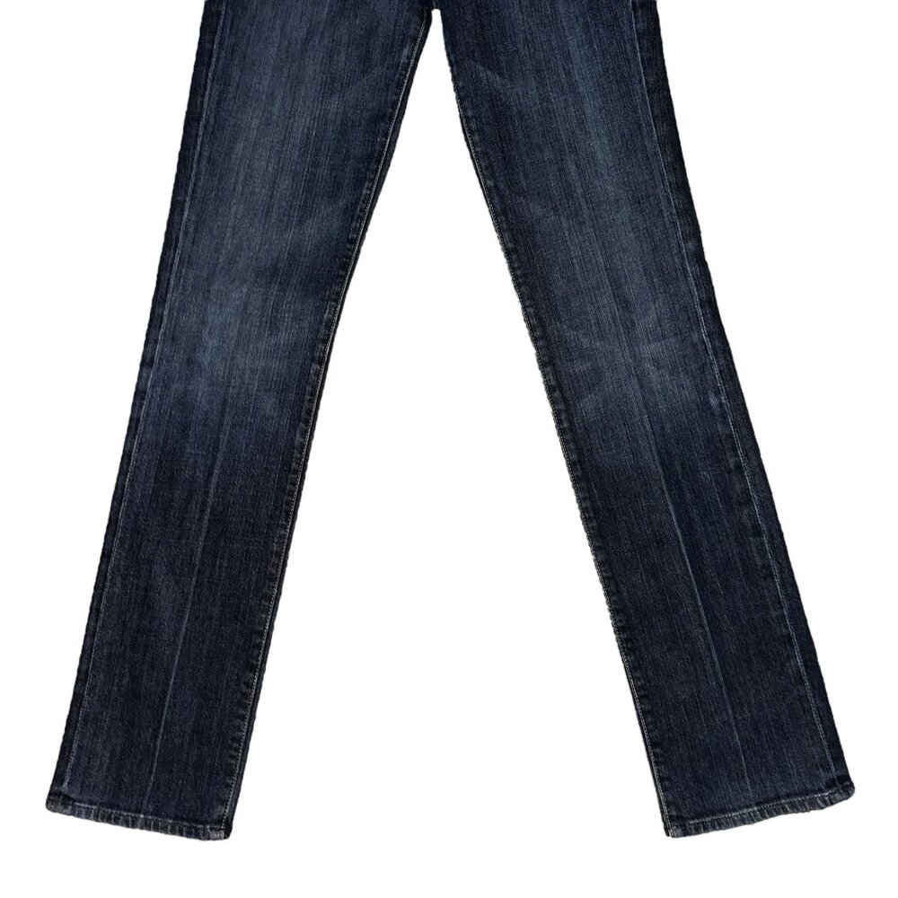 7 For All Mankind 7FAM Straight Leg Jeans Womens 27 33 Medium Wash Embroidered - Picture 4 of 8